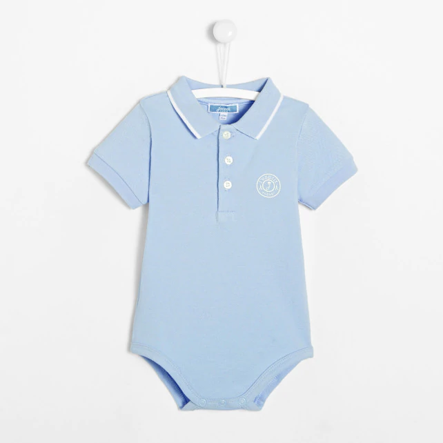 Toddler boy polo shirt collar bodysuit