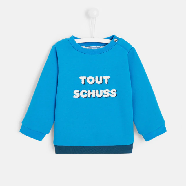 Toddler boy slogan sweatshirt