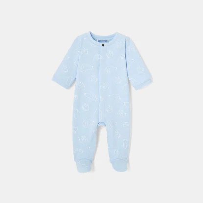 Baby boy fleece footed pyjamas