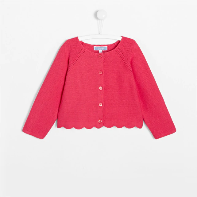 Toddler girl garter stitch cardigan