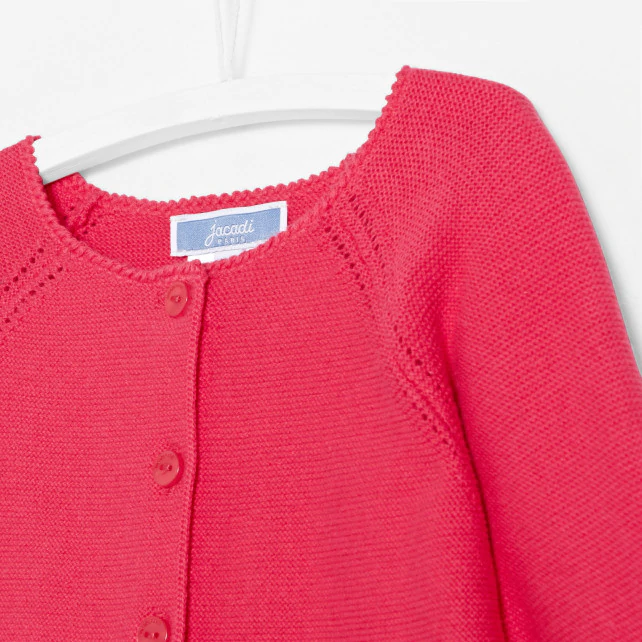 Toddler girl garter stitch cardigan