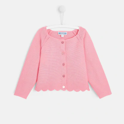 Toddler girl garter stitch cardigan