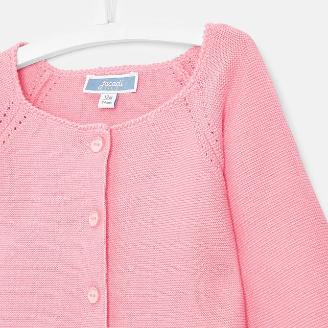 Toddler girl garter stitch cardigan