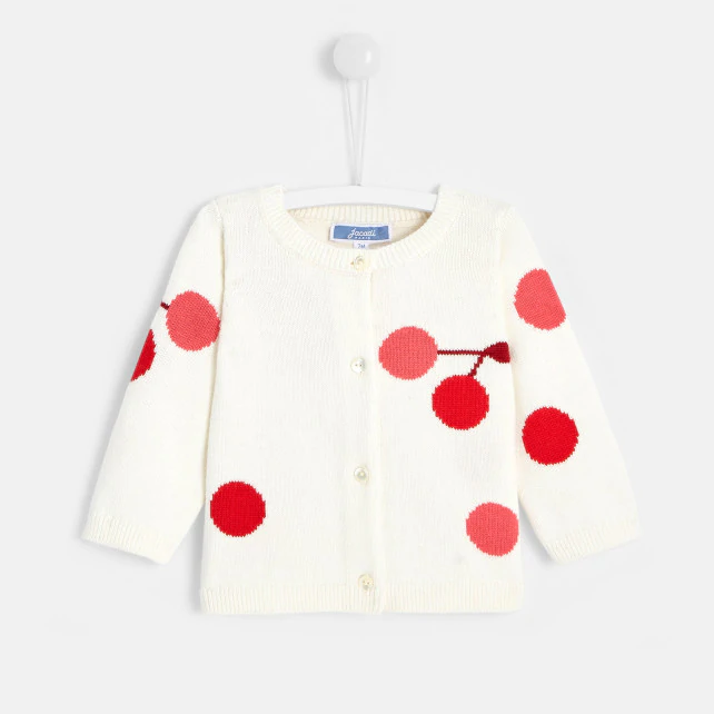 Baby girl little cherries cardigan