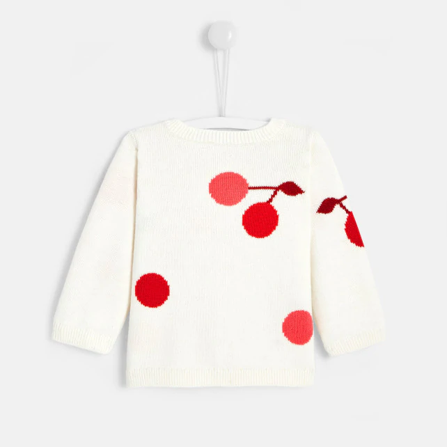 Baby girl little cherries cardigan