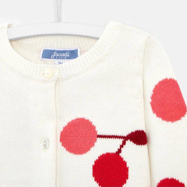 Baby girl little cherries cardigan