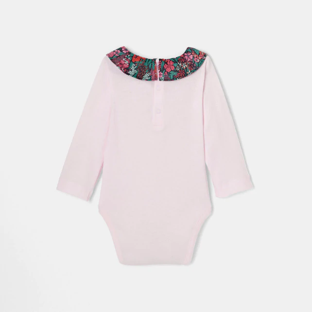 Toddler girl bodysuit with Liberty collar