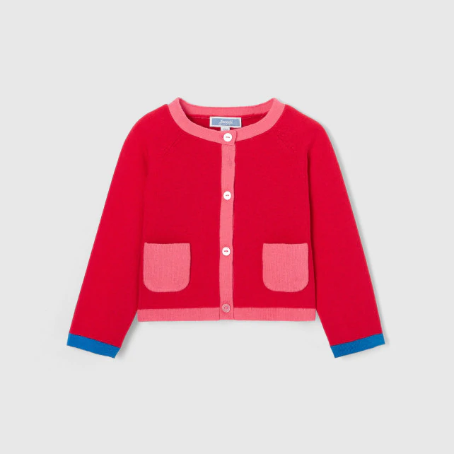 Toddler girl colour block cardigan