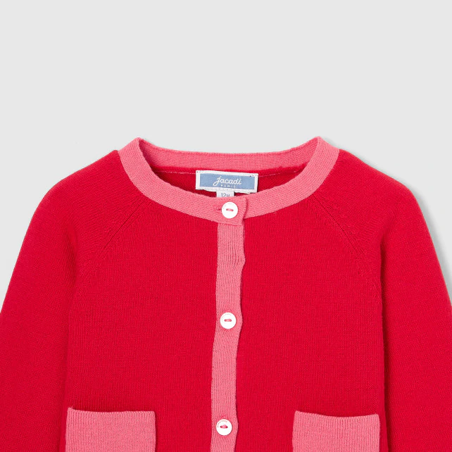 Toddler girl colour block cardigan