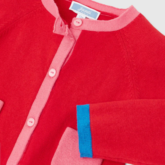 Toddler girl colour block cardigan