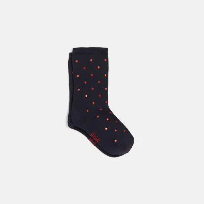 Girl Lurex polka dot socks