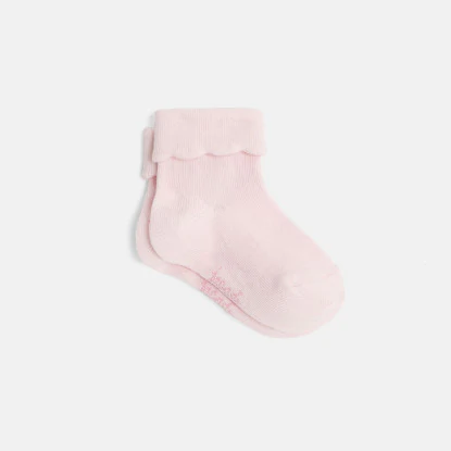 Toddler girl socks with cuffs