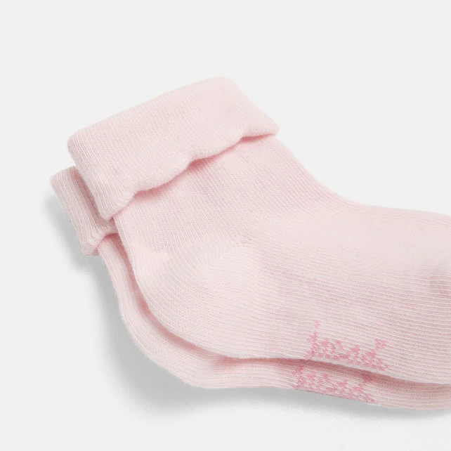 Toddler girl socks with cuffs