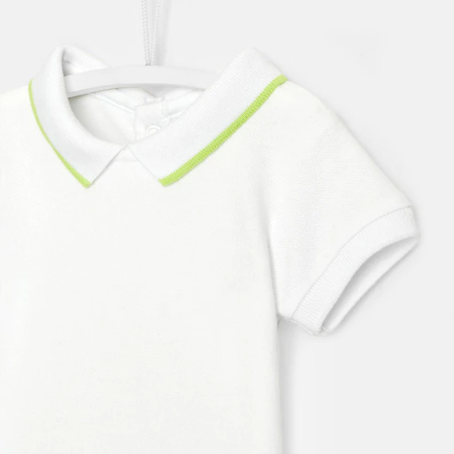 Baby boy polo shirt-style bodysuit