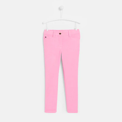 Girl slim fit velour trousers