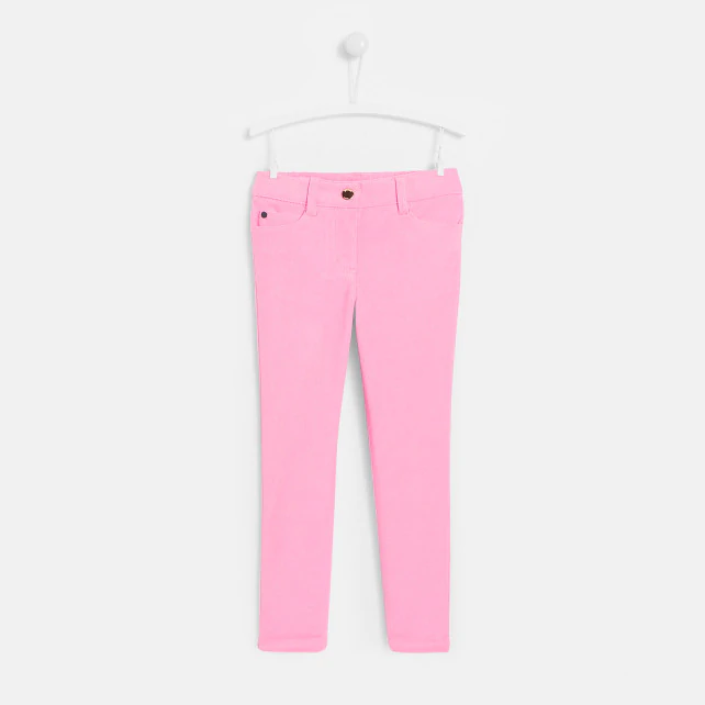 Girl slim fit velour trousers