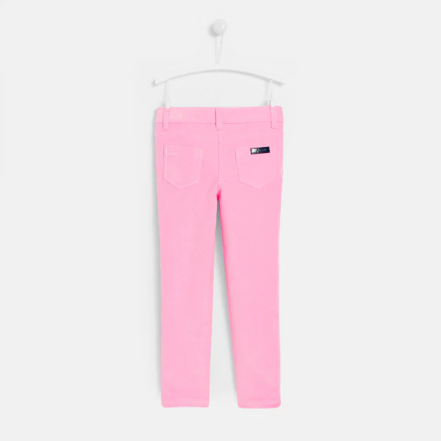 Girl slim fit velour trousers