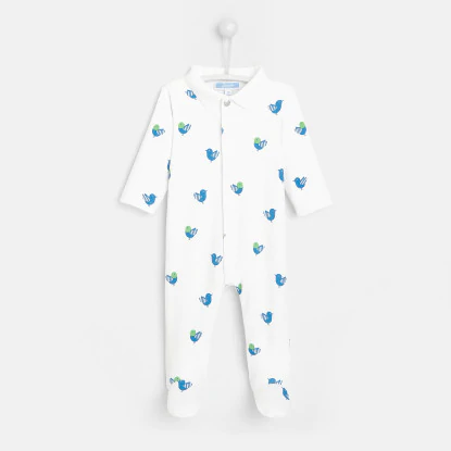 Baby boy footed Pyjamas with seagull print