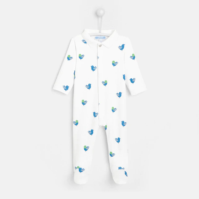 Baby boy footed Pyjamas with seagull print