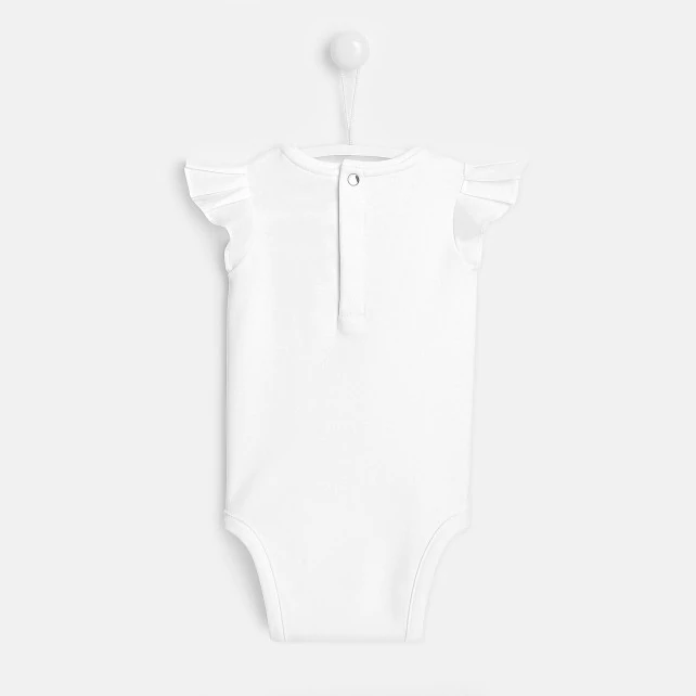 Baby girl bodysuit with apple motif