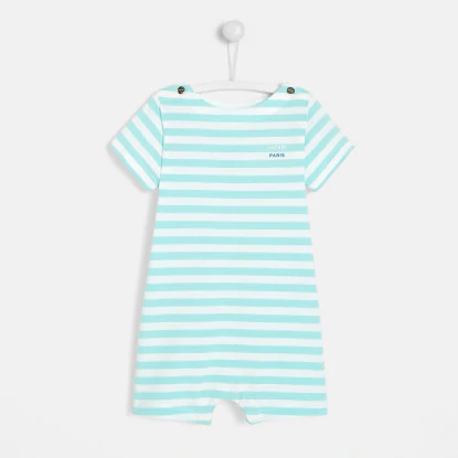 Toddler boy striped onesie