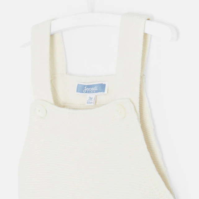 Baby garter stitch Dungarees