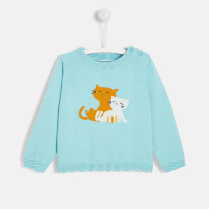 Toddler girl little cats jumper