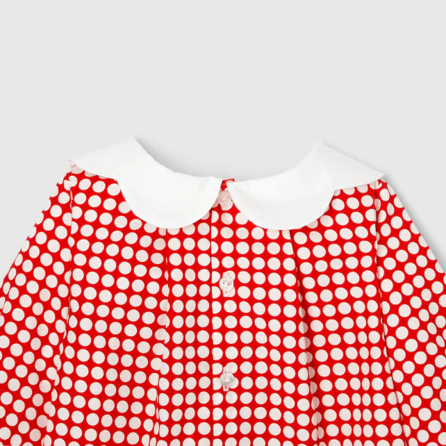 Toddler girl polka dot blouse