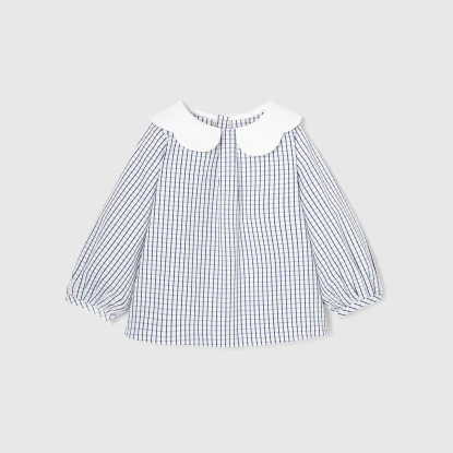 Toddler girl checked blouse