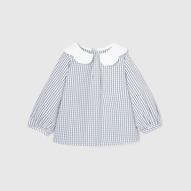 Toddler girl checked blouse