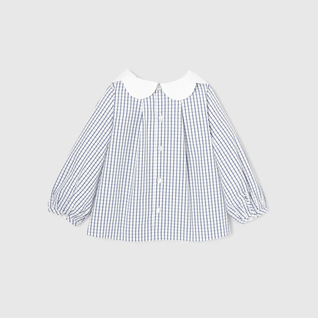 Toddler girl checked blouse