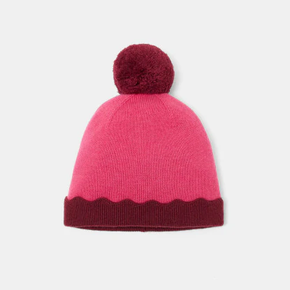 Toddler girl scalloped hat