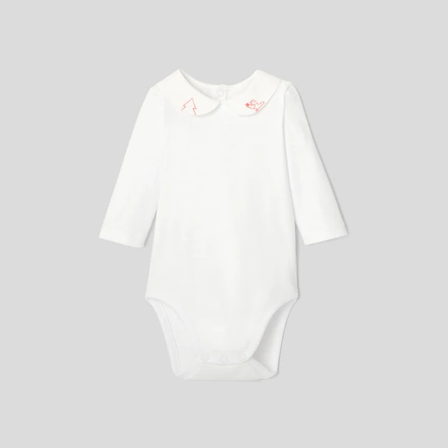 Baby girl long-sleeved bodysuit