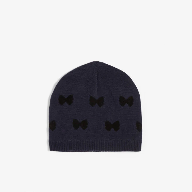 Girl bow motif hat