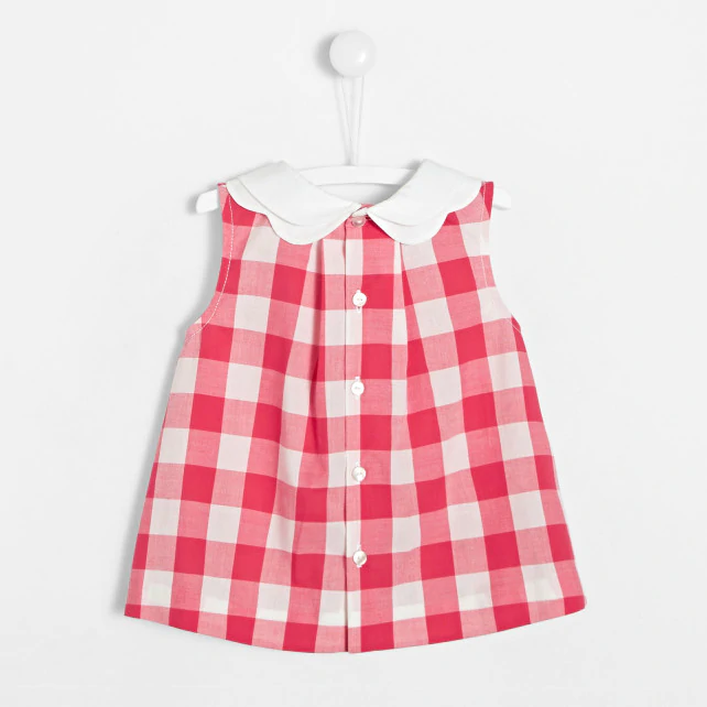 Toddler girl gingham blouse