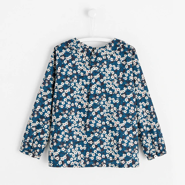 Girl blouse in Liberty Mitsy print