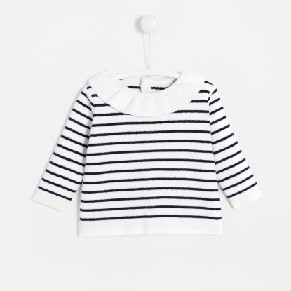 Baby girl sailor-inspired jumper