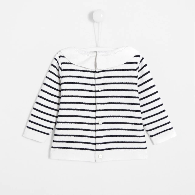 Baby girl sailor-inspired jumper