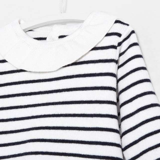 Baby girl sailor-inspired jumper