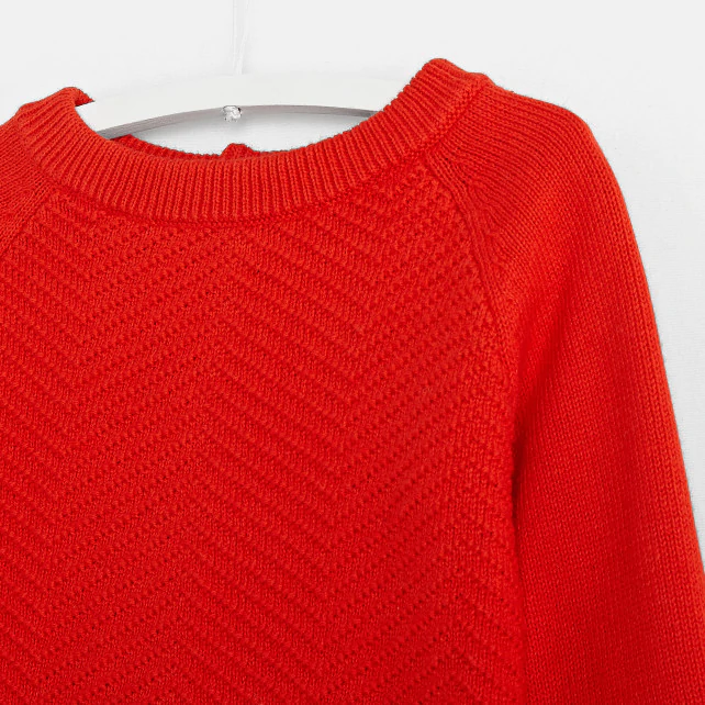 Toddler boy jumper in zig-zag knit