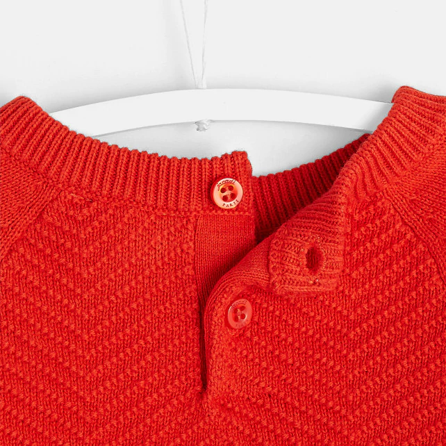 Toddler boy jumper in zig-zag knit