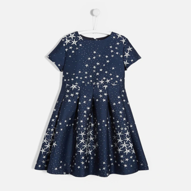 Girl jacquard star dress