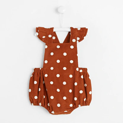 Baby girl polka dot corduroy bloomers