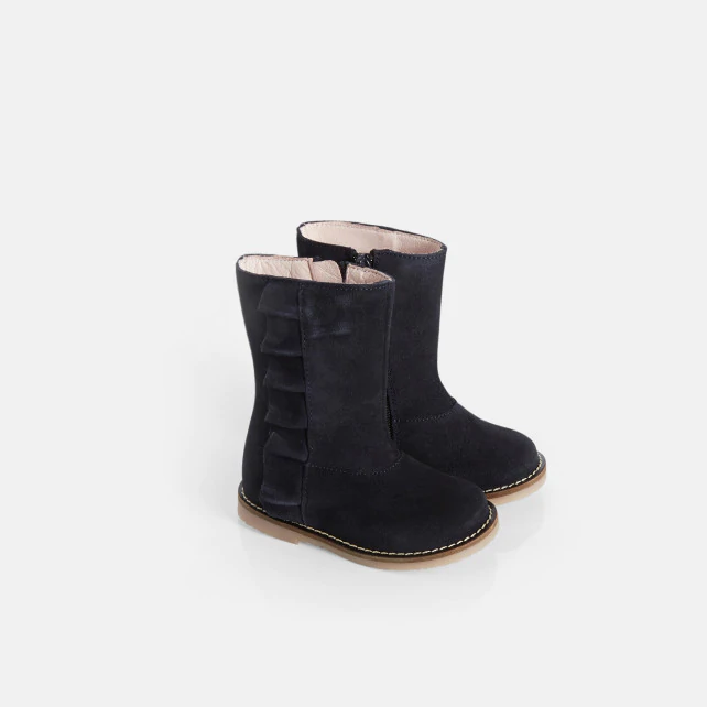 Baby girl split leather boots