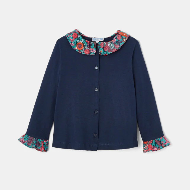 Liberty print collar blouse