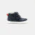 Baby boy smooth leather high-top tennis shoes