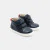 Baby boy smooth leather high-top tennis shoes