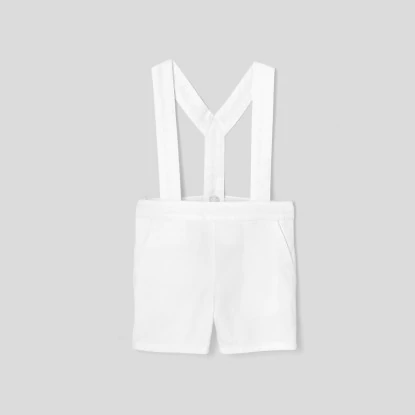 Toddler boy suspender shorts