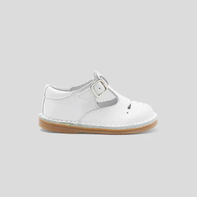 Unisex smooth leather t-bar shoes