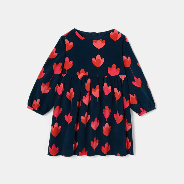 Toddler girl velvet dress